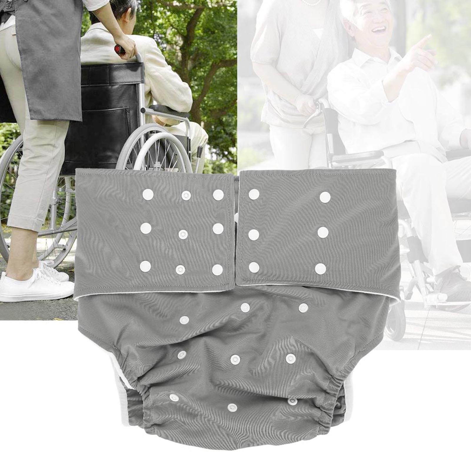 

Моющийся чехол для подгузника для взрослых с карманом, регулируемый, многоразовый, серый серый