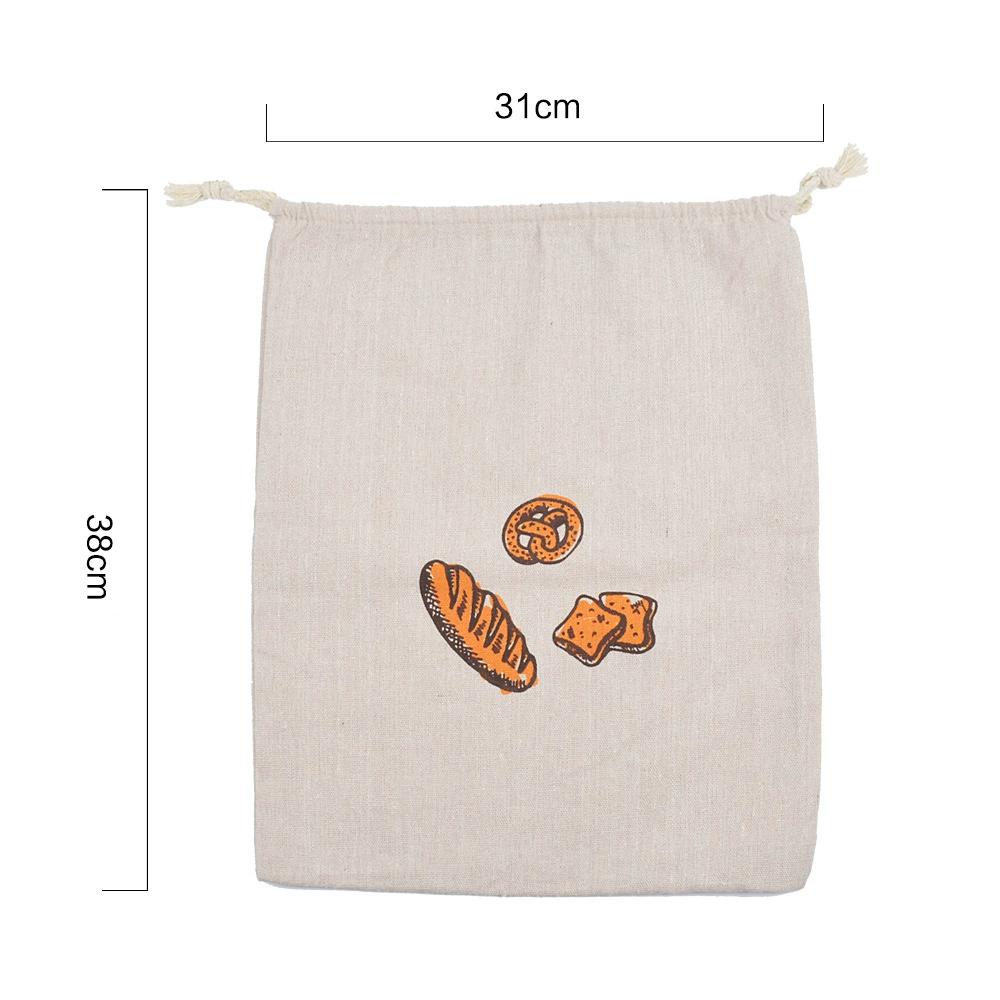 Reusable Linen Drawstring Bread Storage Bag Washable Storage Bag Food Organizer Homemade Kitchen Craftsman Bread Storage Bag