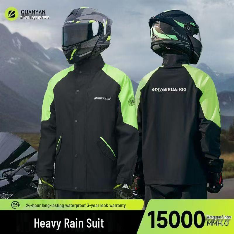 Customizable Two-Piece Motorcycle Raincoat: Anti-Torrential, High-Quality Motorcycle/Electric Bike Rain Poncho