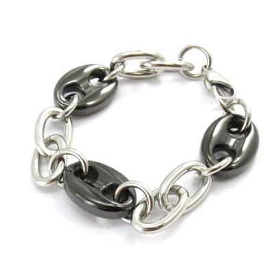 [J5428] – Armband „Coffee Bean“ aus Rutheniumstahl