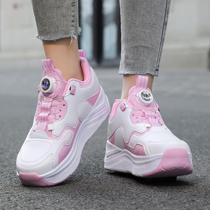 29-40 Children's Four-wheel Sports Shoes Detachable Flat Shoes Children's Skating Roller Skates Shoes for Kids