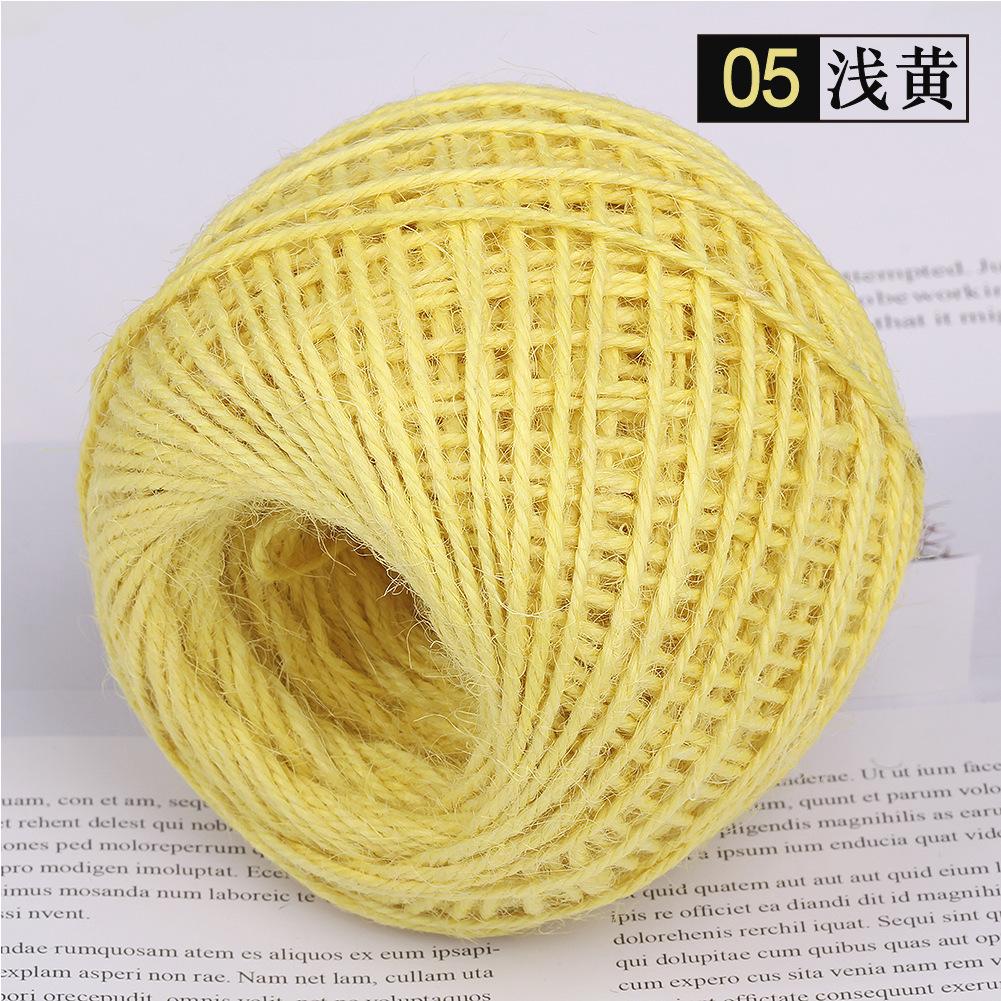 2Mm Three-Strand Hemp Rope, Hand-Packaged Diy Decorative Photo Frame Lanyard Woven Rope, Small Fragrant Green Colored Hemp Thread