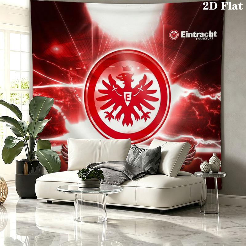 Eintracht Frankfurt Custom Name Wall Tapestry Aesthetic Wall Hanging Printed Fabric Blanket Decorative Tapestries for Bedroom Living Room Home Decor