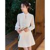 Si Shui Nian Hua Women's Elegant Short Long-Sleeve Dress 233034L1