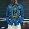 Men's Printed Long Sleeve Shirts Casual Loose Printed Long Sleeve Shirts