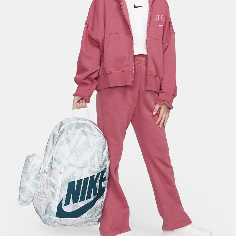 Nike Polyester Backpack Regular Unisex White & Geode Teal FB2818-100