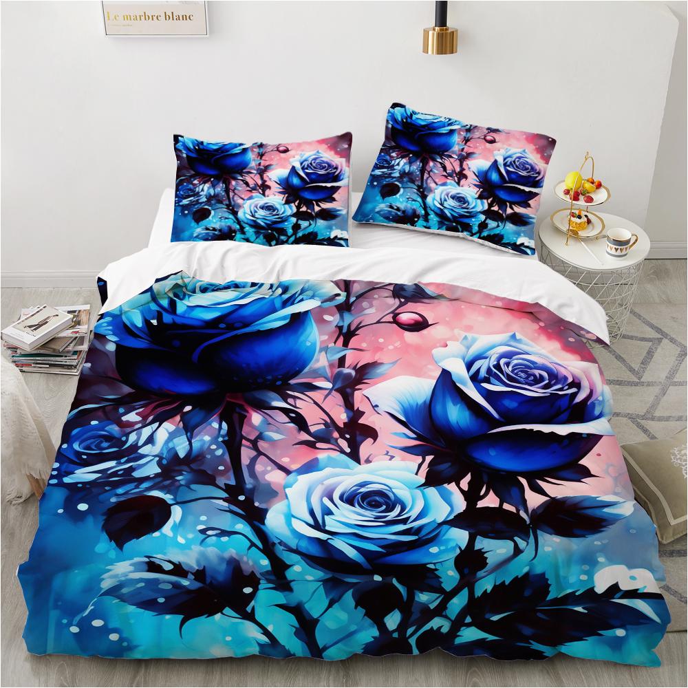 

Rose Skull Flower Bedding Set Cartoon Comforter Sets Double Queen King Twin Full Size Duvet Cover Set Kids Girls White Bed Linen EU single(135x200cm)