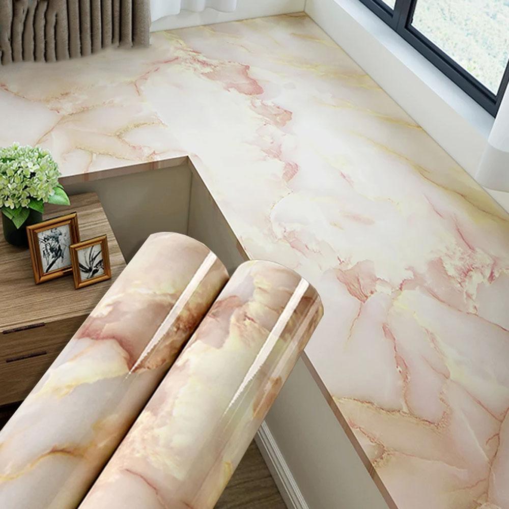 40cm Marble Self Adhesive Wallpaper Vinyl Contact Paper PVC Waterproof Wall Stickers For Kitchen Decorative Film Home Decor