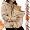 Moletom com Bolso para Animal de Estimação Feminino com Bolsa Frontal para Cães Pequenos e Gatos, Moletom Casual