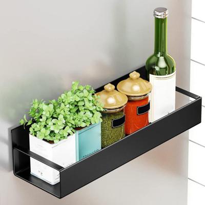 Platzsparende, stabile Struktur, hervorragende verbreiterte Plattform, kein Bohren, magnetischer Aufbewahrungs-Organizer, Kühlschrank-Aufbewahrungsregal