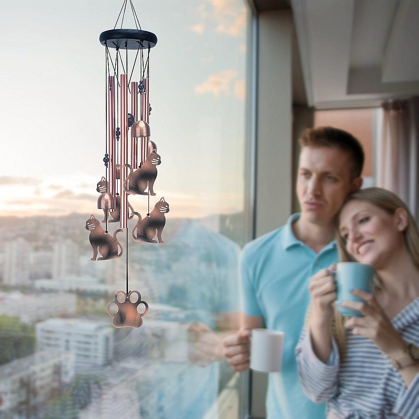 Dog Wind Chimes Outdoor Gifts for Women/Men/Mom/Grandma/Wife/Friends Birthday Gifts Memorial Gift Metal WindChimes for Outside