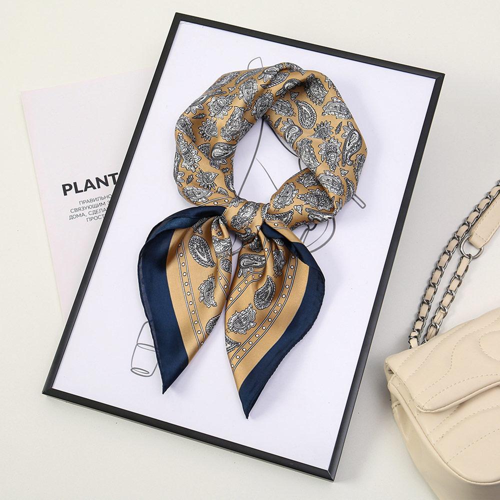 Bohemia Stil Haar-Schal 70*70cm Seidenschal Mode Haarbänder Frauen