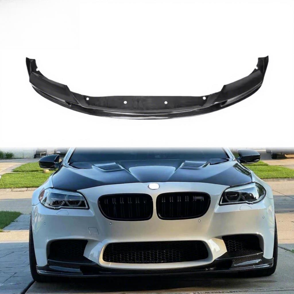 Auto Parts 3D Carbon Fiber Front Lip Spoiler Kit Aerodynamic Mod Parts Fit 5 Series M Sport M Tech M5 F10 2010-2016