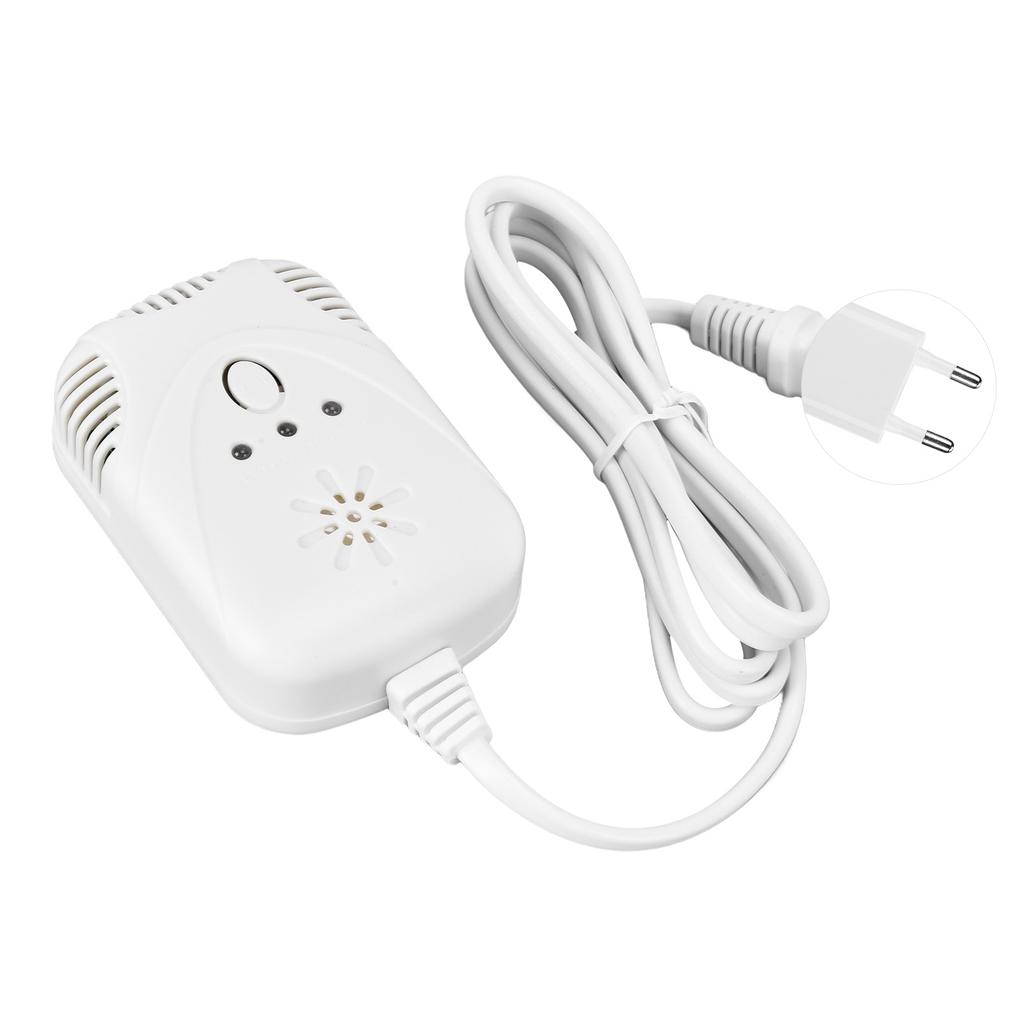 Home Combustible Gas Detector Sound Light Alarm 85dB M for Natural Coal LPG 90‑240VEU Plug