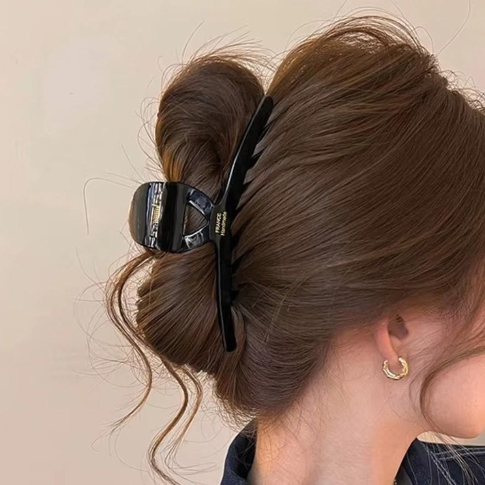 Elegant Acetic Acid Hair Claws Vintage Crab Hairpins Fashion Acetate Large Shark Clip  Girls