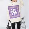 New MLB Cashew Flower Sweatshirts Unisex Milk White 3AMT53014-50CRS