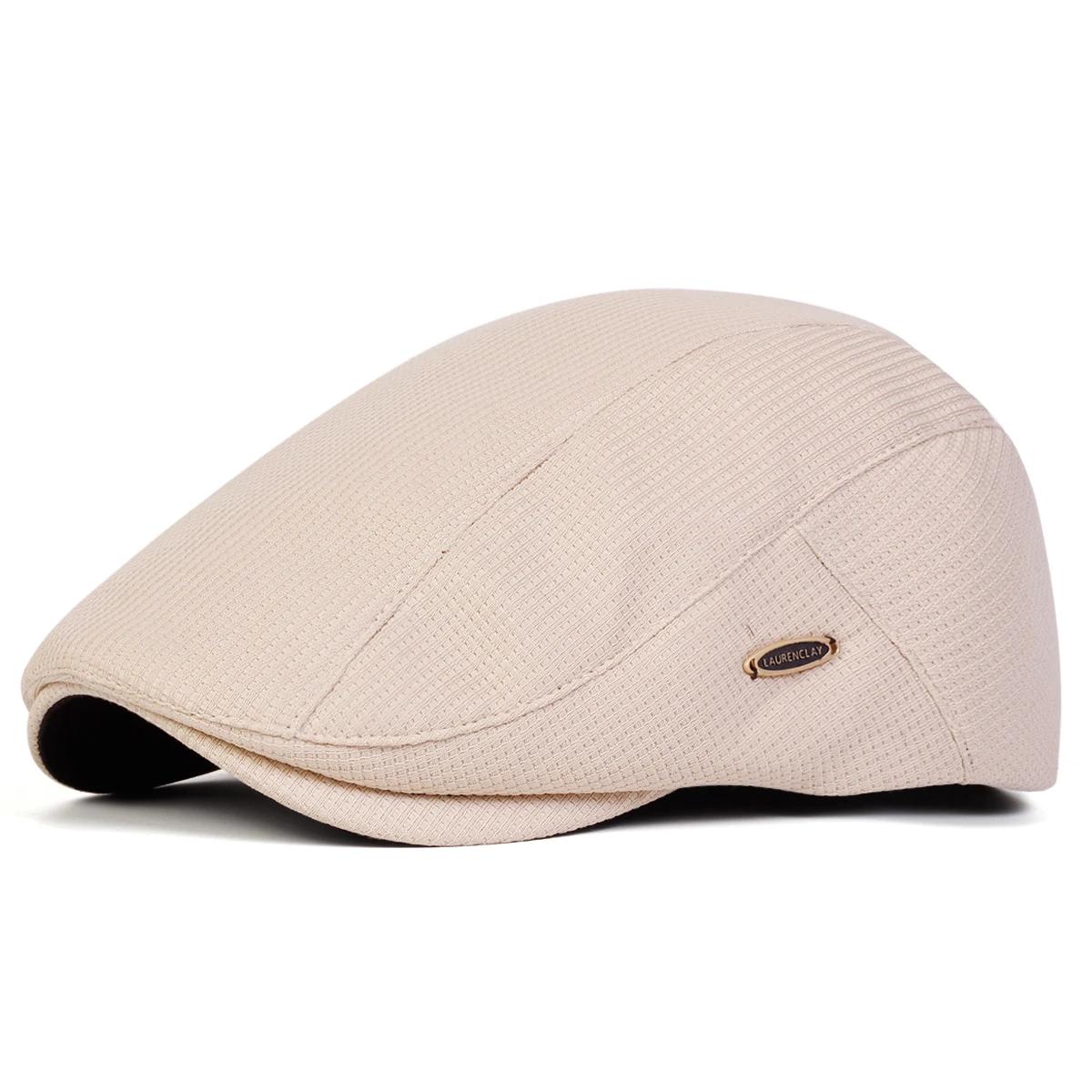 

Men Side Label Solid Color Newsboy Caps British Painters Hats Spring And Autumn Flat Cap Hip Hop Berets