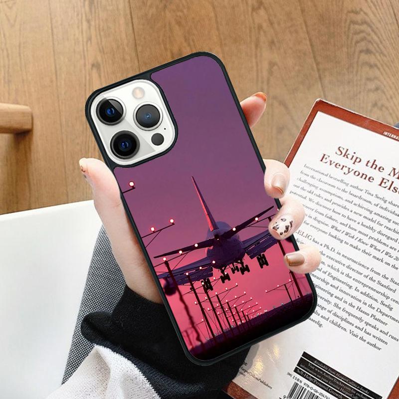 Travel Airplane Airport Phone Case cover For iPhone 17 Air 14 13 15 16 16e Pro Max Coque 12 11 Pro Max For Apple PLUS fundas