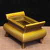 Burner Brass Household Offering Antique Style Living Room Indoor Incense Holder Rectangular Four-Legged Tripod Buddha Of