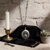 Gothic Moon Raven Goddess Necklace With Geometric Pendant For Women