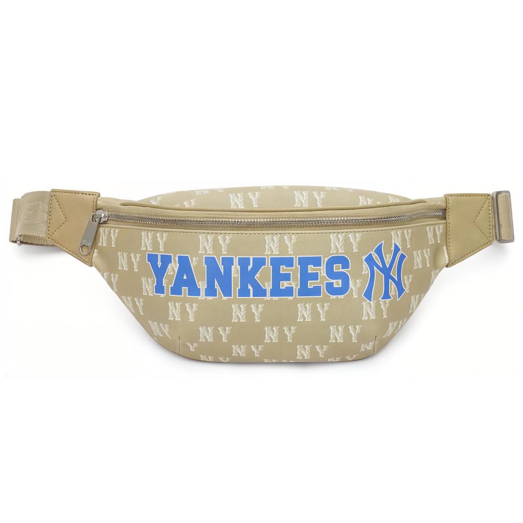 New MLB Artificial Leather Sling Bag Unisex Beige Yellow 3AHSM094N-50BGS