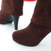 Elastic Frosted Fleece Tall Boots Spring and Autumn Women's Boots Leg Trimmer Over Knee Boots Knight Boots
