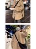 Men's Mid-Length Woolen Coat: Casual, Trendy, Oversized High-End Winter and Autumn Windbreaker.