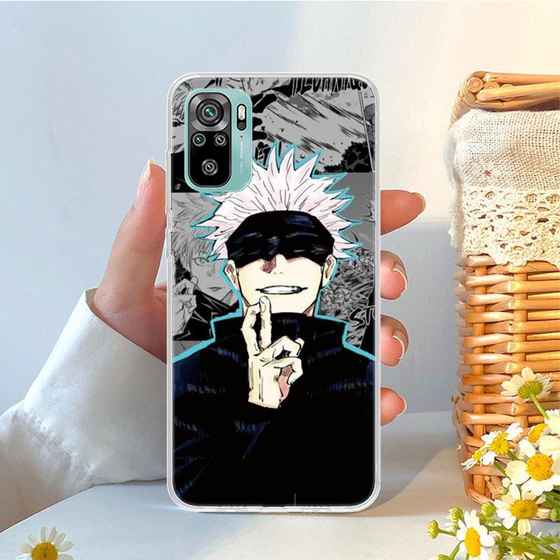 

Мягкий чехол для телефона Jujutsu Kaisen Gojo Satoru для Xiaomi Redmi Note 10 10S 9 9S 8 7 8T 11S 11T 11 Pro 9A 9T 9C 8A 7A Redmi 9T