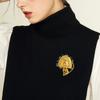 Irregular Lion Rhinestone Brooch Vintage Glaze Badge Pin Suit Accessories  Clothes Accessories
