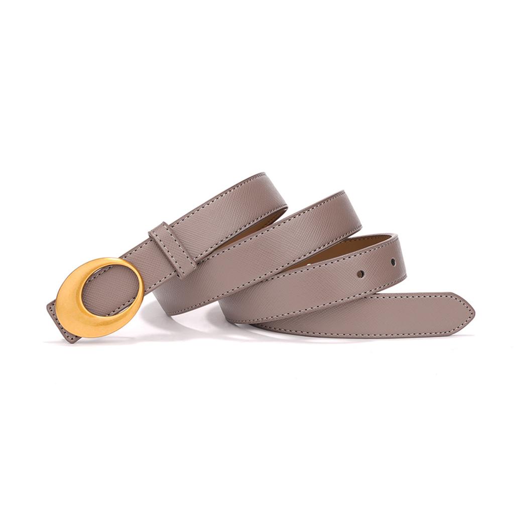 Genuine Leather Belt New Double-sided Fashion Women's Cowhide Belt Women's Versatile Letters Trendy Korean Version Belt Women