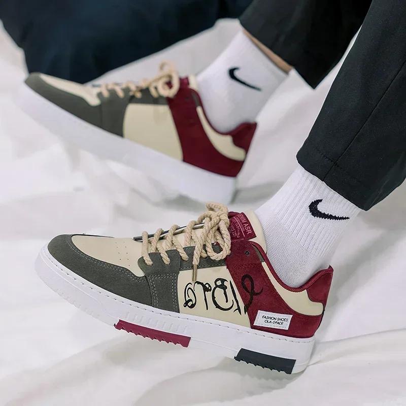 Casual Shoes Versatile Color Matching Tennis Shoes Men's Travel Shoe New Zapatillas Para Hombres 2024 Men's Sneakers Comfortable