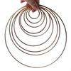 Round Dreamcatch Circle Gold Color Round Wire Wreath Making for Independence Day Flower Making Supply X3UC
