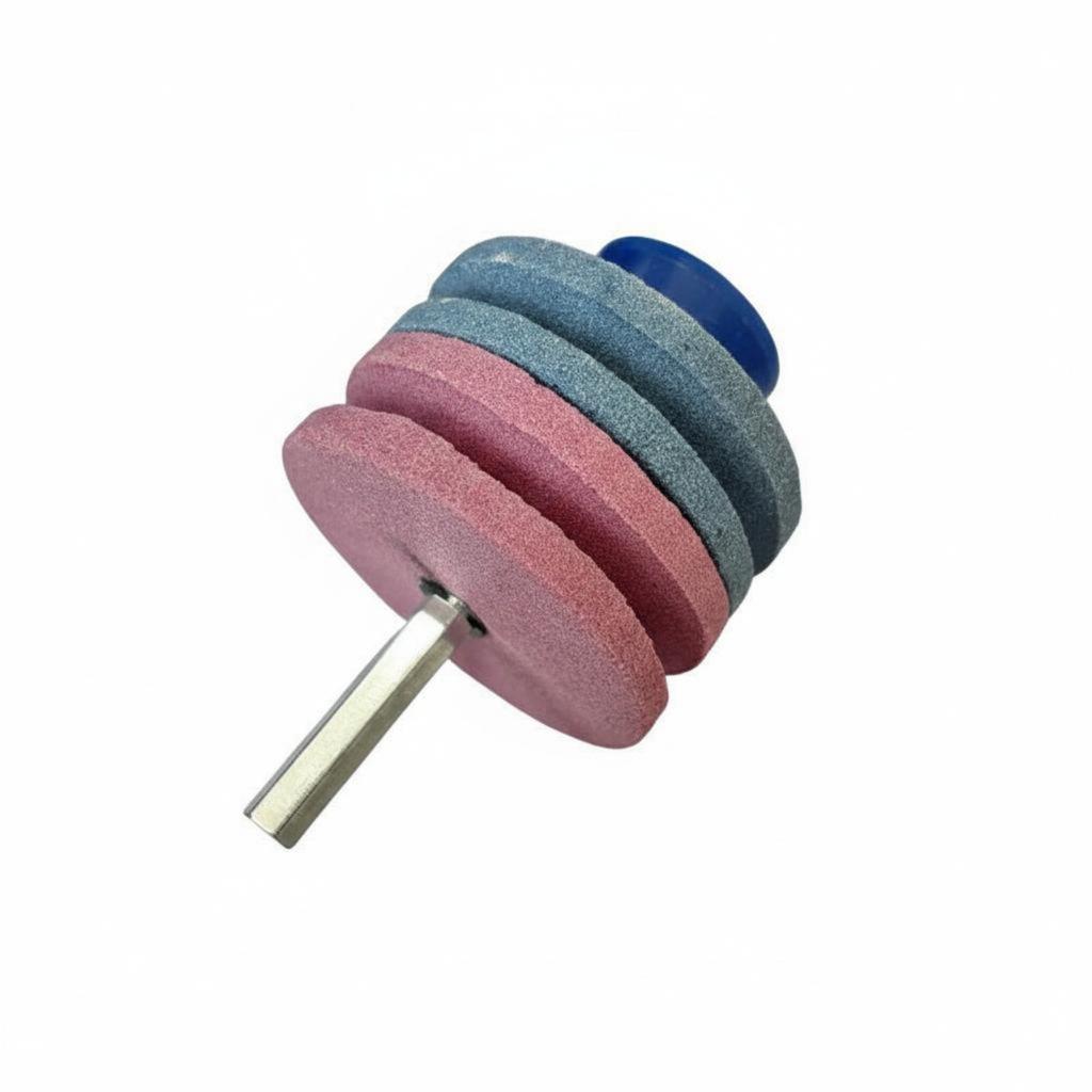 Lawn Mower Blade Ener High Hardness Mower Blade Grinding Stone Lawnmower Ener Drill Attachment Wear-Resistant for Farm