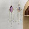Crystal Windchime Love Heart Pendant Hanging Wind Chimes Sun Catchers Window Rainbow Chaser Outdoor Garden Home Decor Gifts