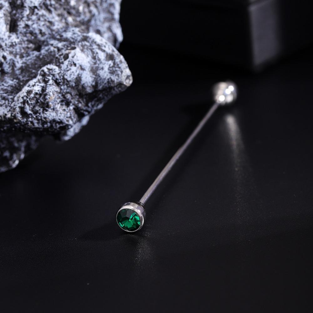 Spiral Buckle Shirt Collar Pin Detachable Neckline Pin Crystal Tie Collar Needle  Men