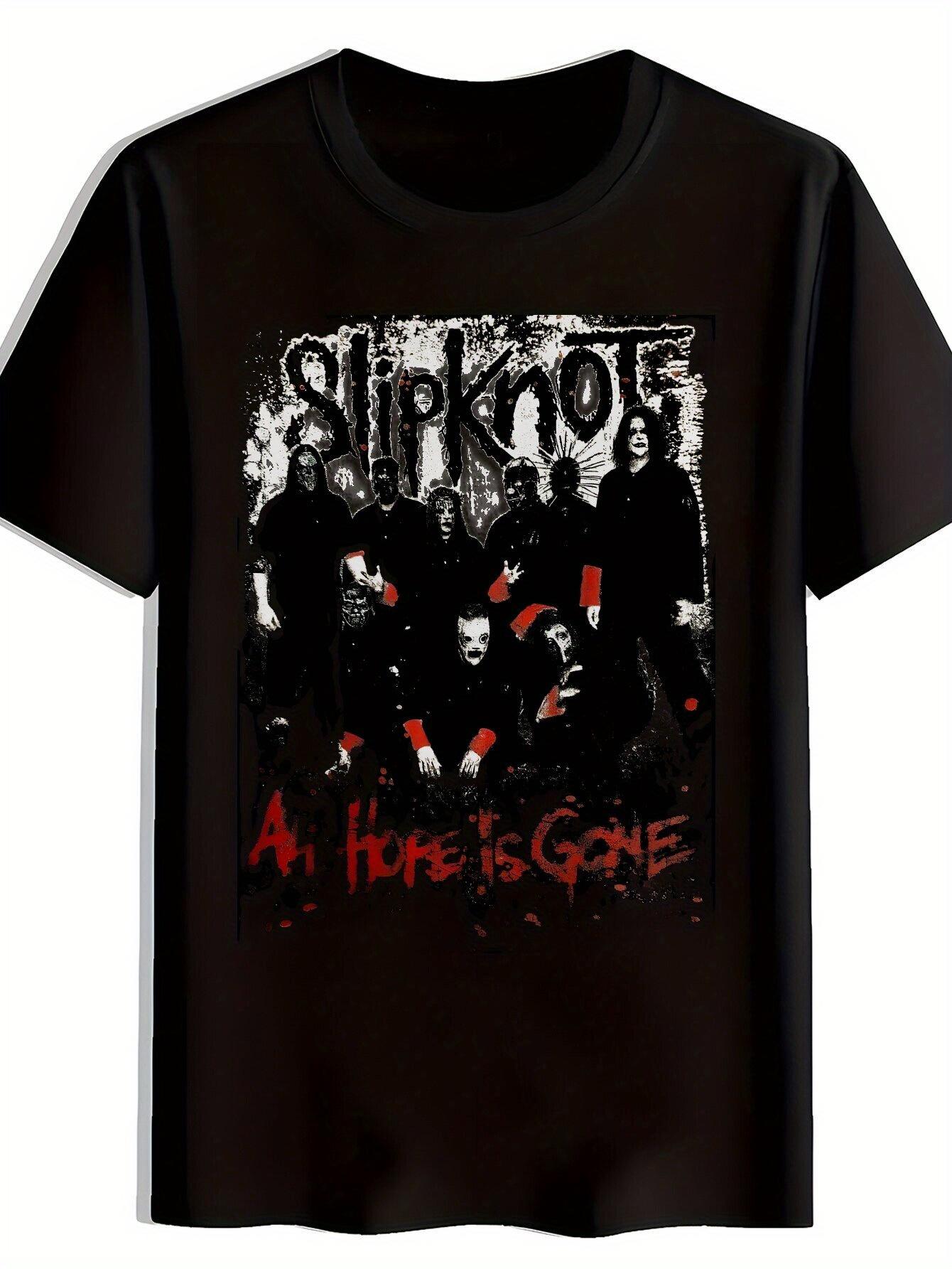 

Slipknot Graphic T-shirt - Black Rock Band Tee with A Hope Is Gone Design XXXL