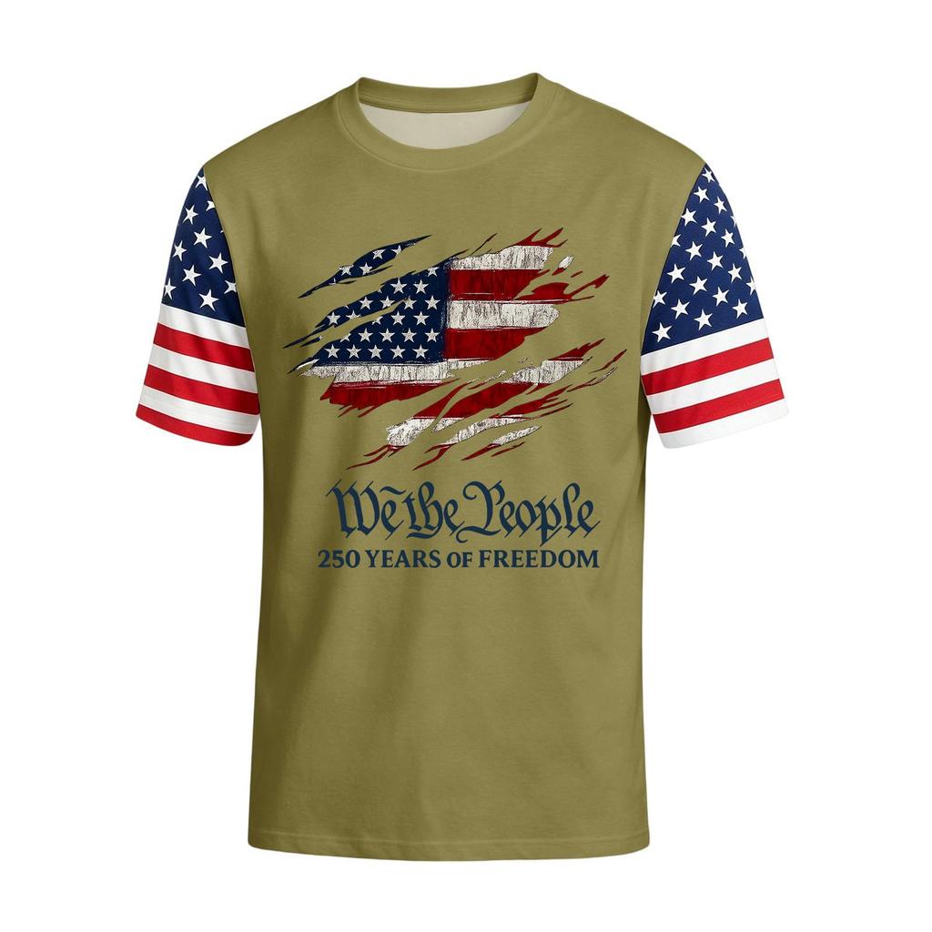 Men's Casual Round Neck Lightweight Breathable Short-Sleeve Top