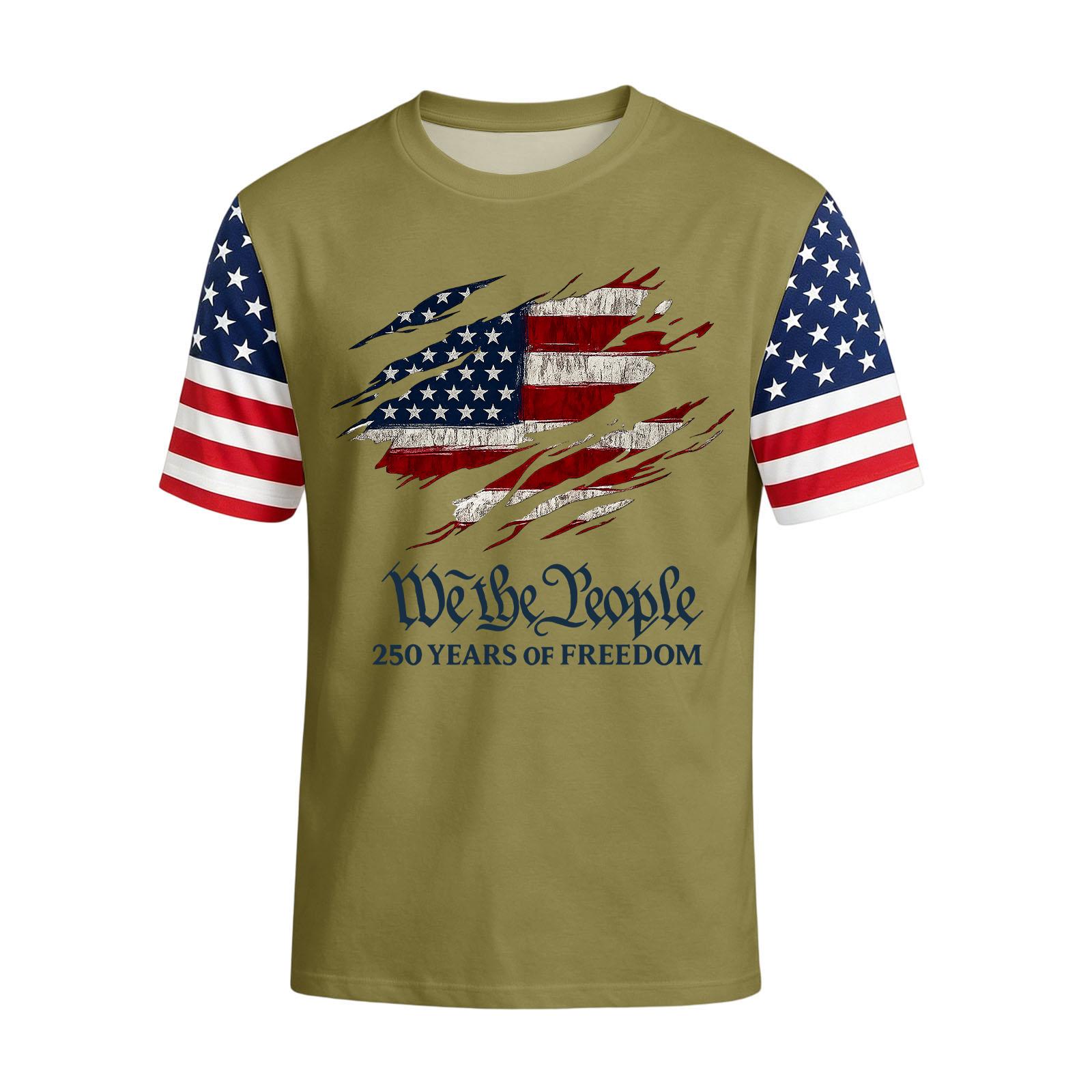 Men s Casual Round Neck Lightweight Breathable Short-Sleeve Top L