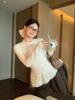 Patchwork Lace Long-Sleeve Slim-fit T-shirt for Women
