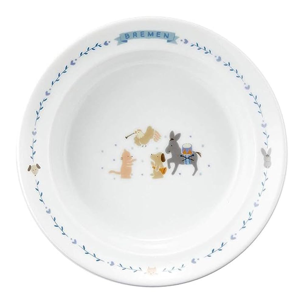 NARUMI tableware Bremen manten easy to scoop baby first baby dishwasher made in Japan Children's set, Blue, 9-piece set, set, tableware, gift, meal,