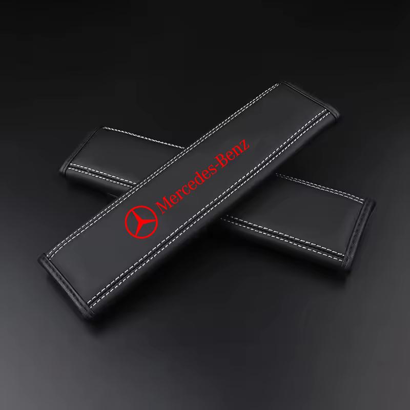 

2Pcs For Mercedes Benz AMG W204 W205 W212 W213 W222 x153 W176 W177 Car Seat Belt Nappa Leather Safety Belt Shoulder Covers