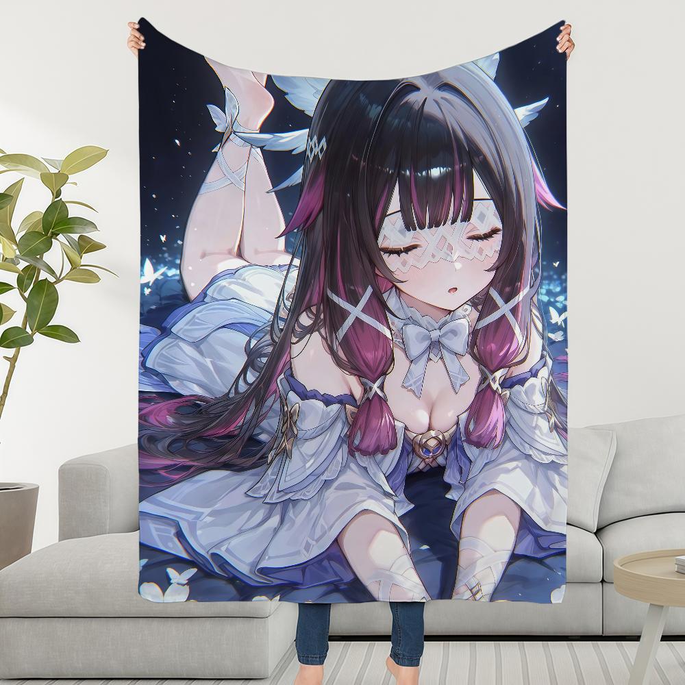 Impact Blanket Throw Super Cosy Genshin Columbina Plush Living Room Sofa Couch Childish Birthday Gifts