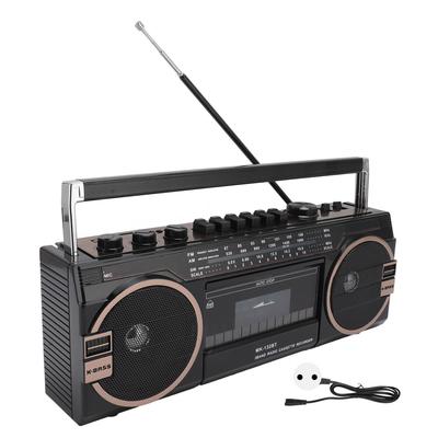 AM FM SW kassetimängija Bluetooth Vintage Suurepärane helikvaliteet USB-port 3,5 mm Aux In magnetofon
