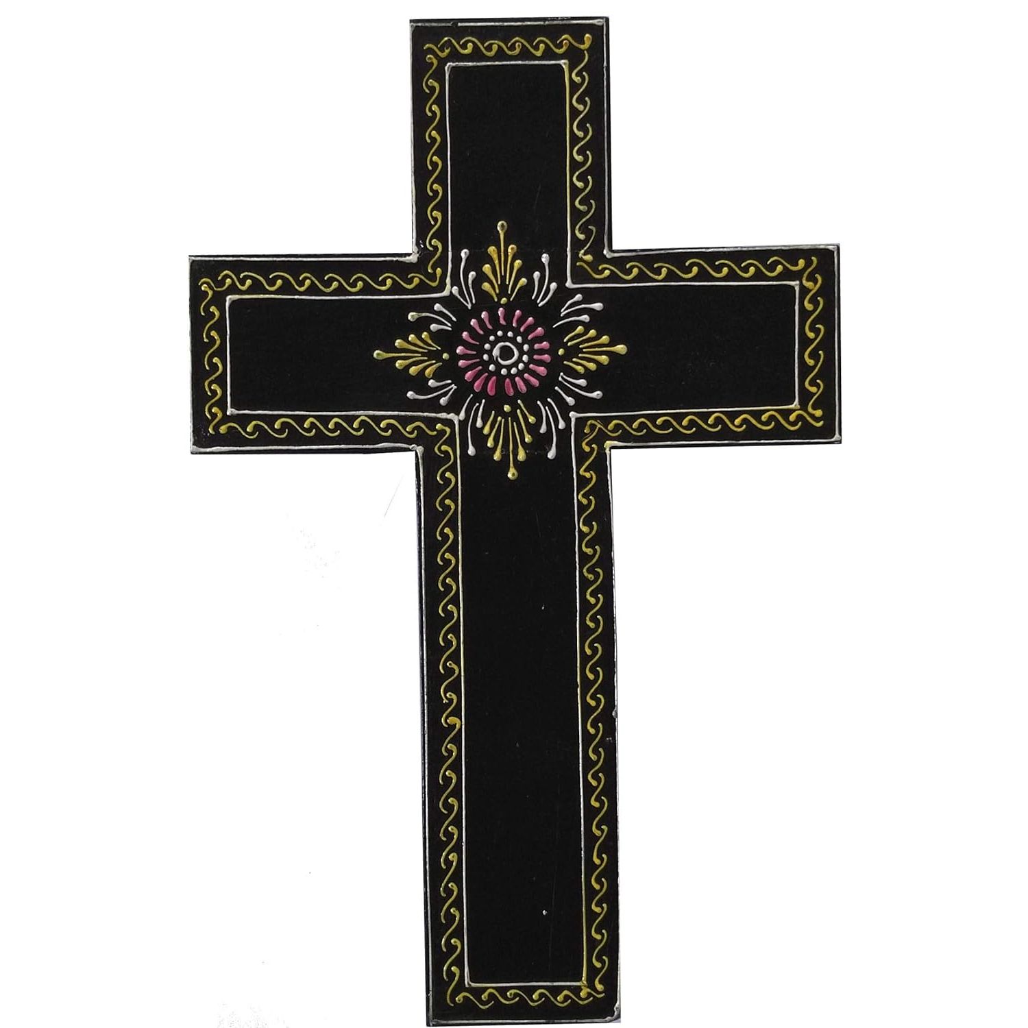 

Деревянный настенный крест Вечность : Расписанная вручную табличка из мангового дерева, большая, черная чёрный