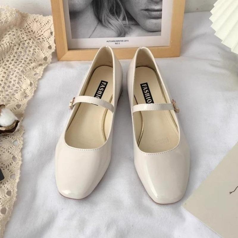 Женские туфли-лодочки Новые роскошные туфли Мэри Джейн для женщин Квадратный каблук — фото 5