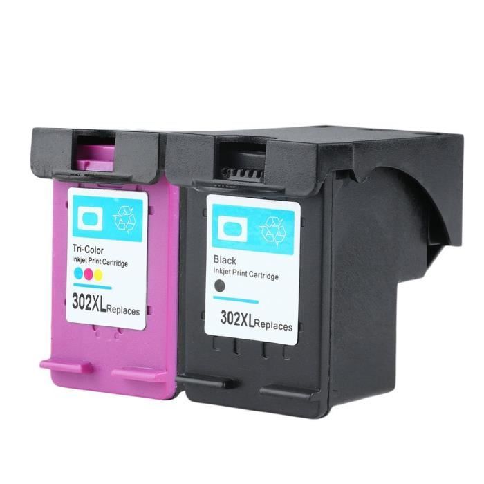 Pack 2 cartouches compatibles HP 302 XL - ENVY 4520 - 1 noire et 1 couleurs
