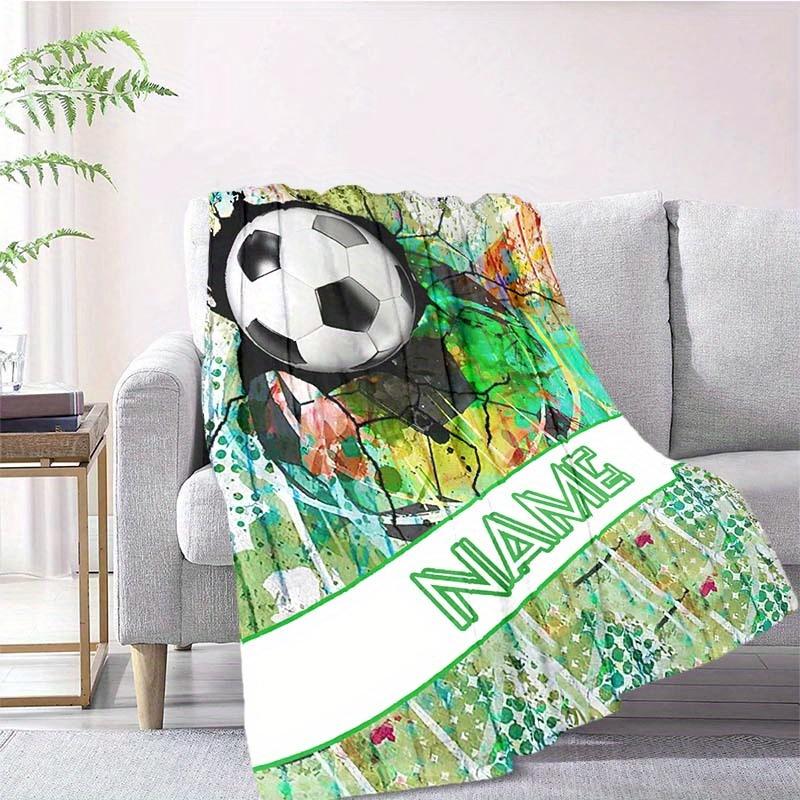 Football Customize Your Name Blanket Warm Comfortable And Soft Blankets Are Suitable For Home Lunch Break Blanket Office Sofa Sofa Gift To Relatives