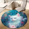 1pc Office Carpet Chair Mats Fantasy Floral Cat Portrait Perfect for Decorating Office Chairs, Living Rooms, Or Bedrooms