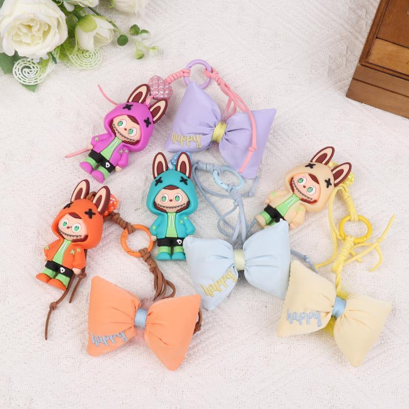 

Mini Keychain Cartoon Creative Three-dimensional Doll Students Schoolbag Pendant