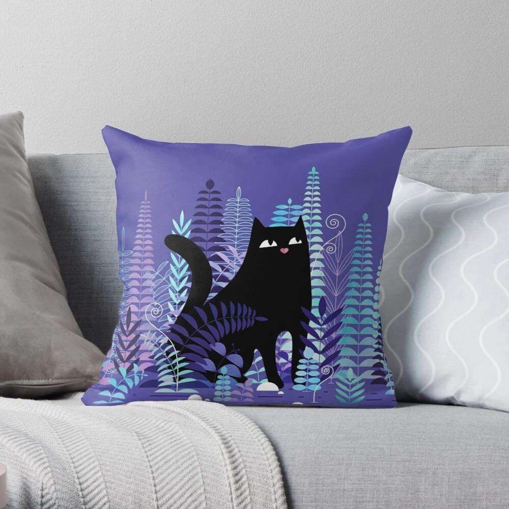 Cute Cat Pattern Pillowcase Interior Decoration Office Living Room Home Pillowcase